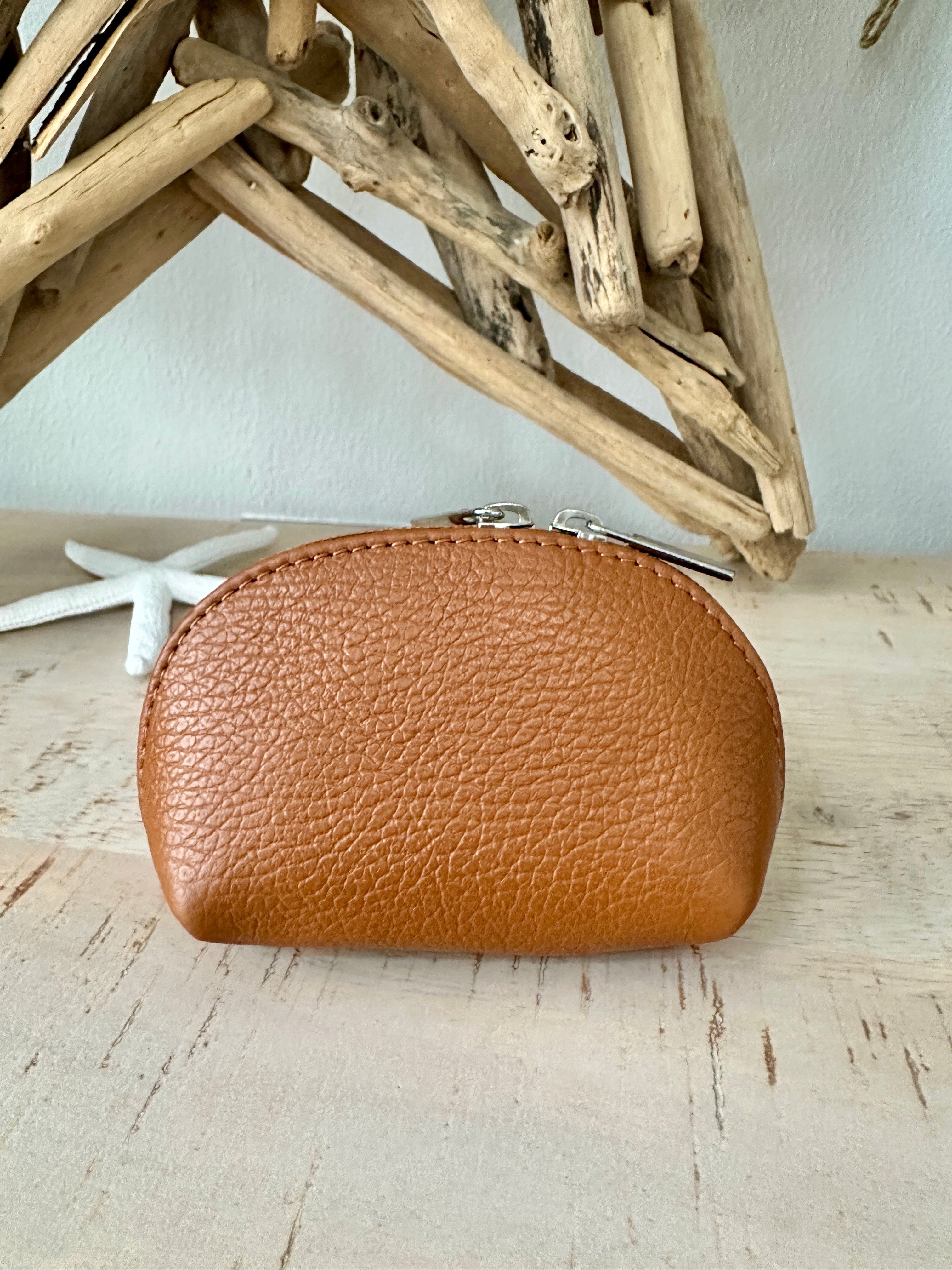 lusciousscarves Handbags Tan Italian leather coin purse