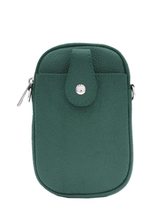 lusciousscarves Handbags Teal Italian leather crossbody phone bag - lots of colours available