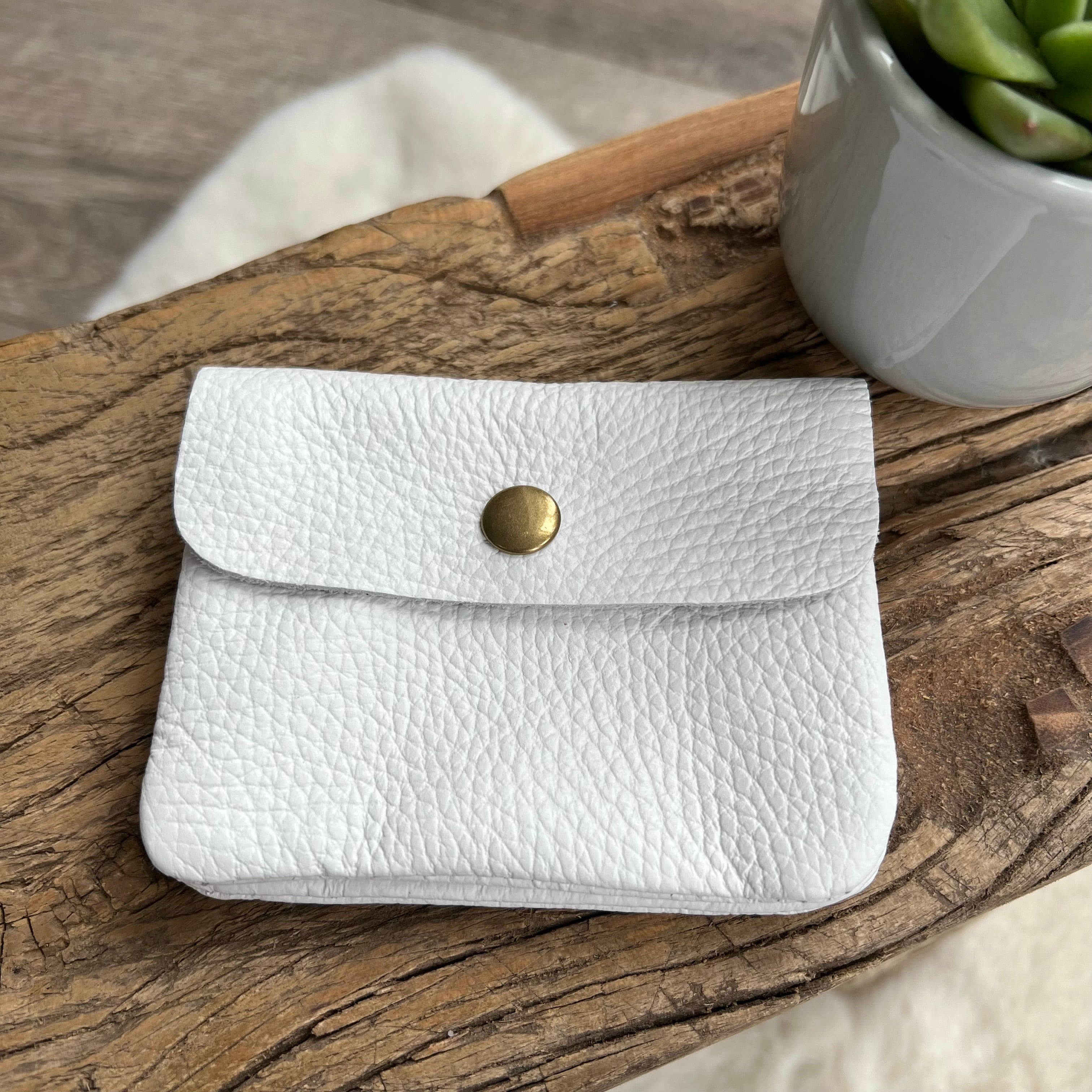 lusciousscarves Handbags White Small leather coin purse , 20 colours available