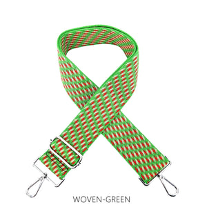 lusciousscarves Handbags Woven-Green Interchangeable Bag Straps with Silver Hardware - Lots of colours available.