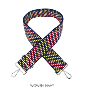lusciousscarves Handbags Woven-Navy Interchangeable Bag Straps with Silver Hardware - Lots of colours available.