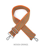 Load image into Gallery viewer, lusciousscarves Handbags Woven-Orange Interchangeable Bag Straps with Silver Hardware - Lots of colours available.
