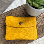 Load image into Gallery viewer, lusciousscarves Handbags Yellow Small leather coin purse , 20 colours available
