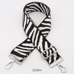 Load image into Gallery viewer, lusciousscarves Handbags Zebra Interchangeable Bag Straps with Silver Hardware - Lots of colours available.
