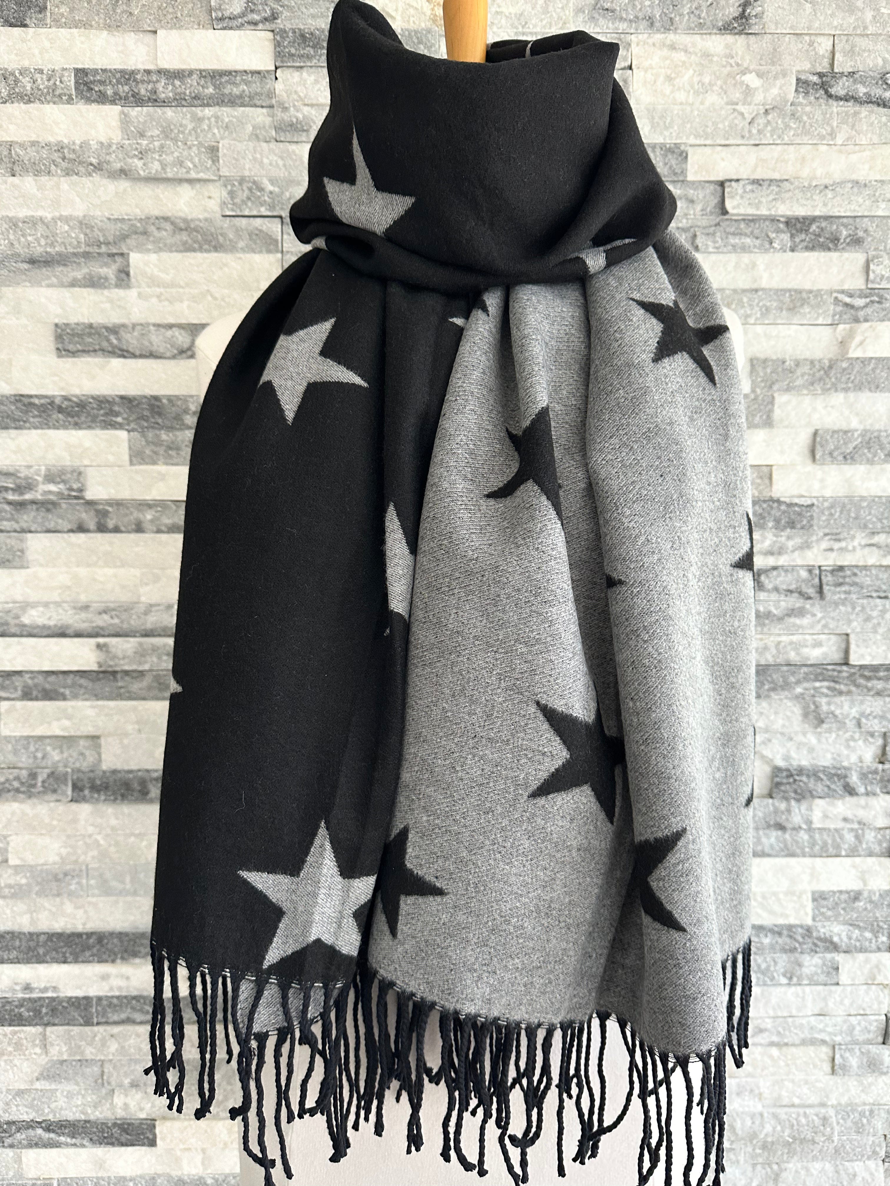 lusciousscarves Hat scarf gloves Star Hat, Scarf and Gloves Set, Cashmere blend.
