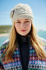 Load image into Gallery viewer, lusciousscarves Hats Pachamama Chamonix Flower Beanie Womens
