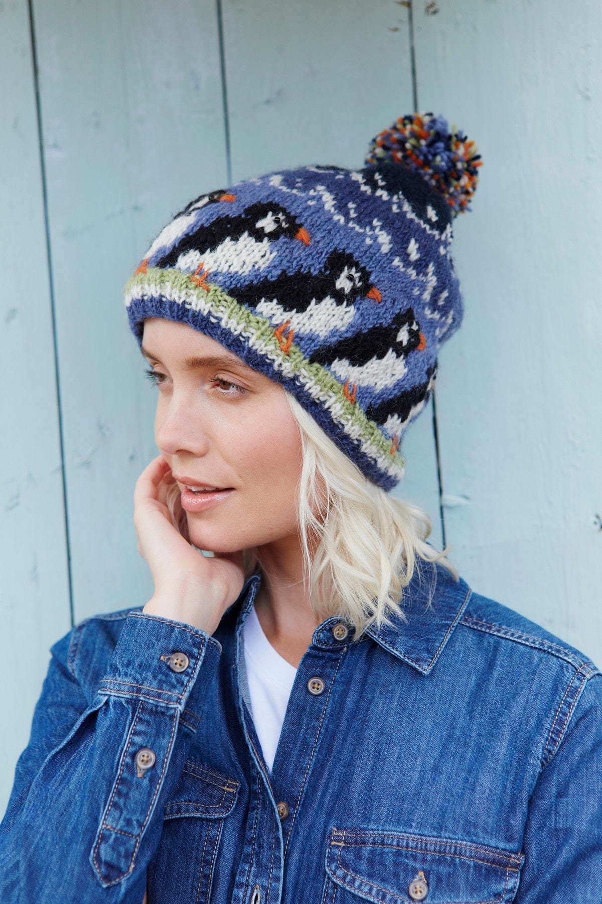 lusciousscarves Hats Pachamama Circus Of Puffins Bobble Beanie