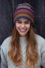 Load image into Gallery viewer, lusciousscarves Hats Pachamama Cochabamba Bobble Beanie
