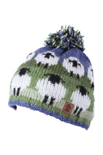 Load image into Gallery viewer, lusciousscarves Hats Pachamama Flock Of Sheep Bobble Beanie
