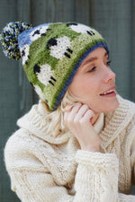 Load image into Gallery viewer, lusciousscarves Hats Pachamama Flock Of Sheep Bobble Beanie

