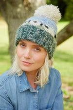 Load image into Gallery viewer, lusciousscarves Hats Pachamama Hazy Sheep Bobble Beanie
