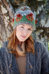 lusciousscarves Hats Pachamama Herd Of Highland Cow Bobble Beanie