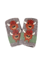 Load image into Gallery viewer, lusciousscarves Hats Pachamama Herd Of Highland Cow Hand Warmer
