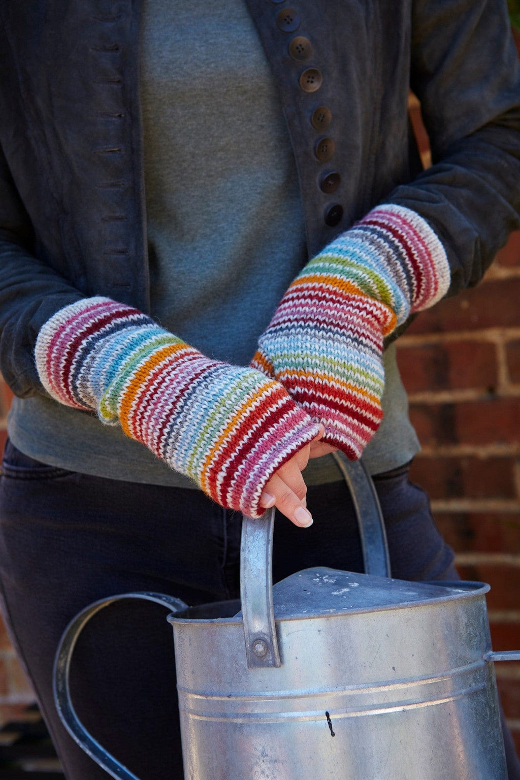 lusciousscarves Hats Pachamama Hoxton Stripe Wrist Warmer