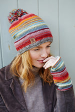 Load image into Gallery viewer, lusciousscarves Hats Pachamama Seville Bobble Beanie
