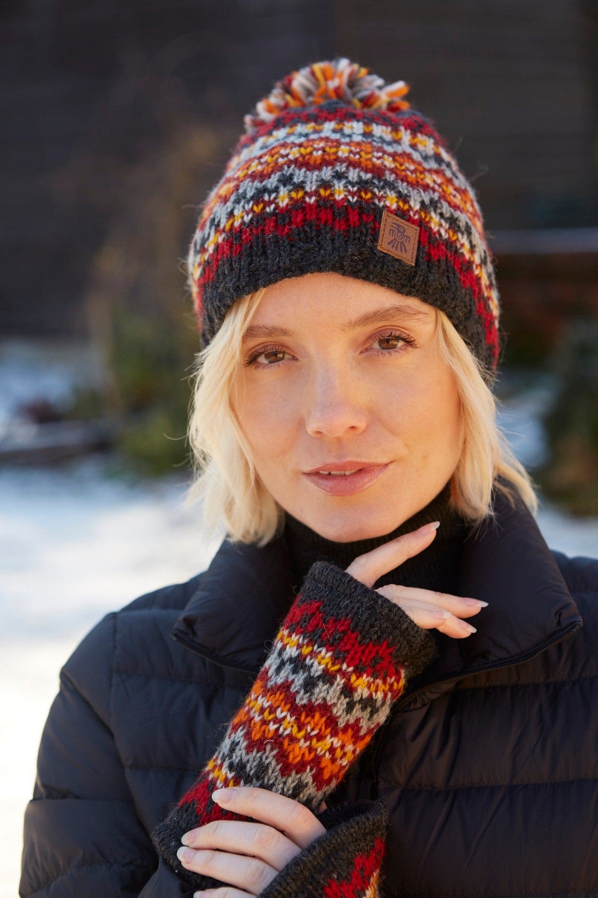 lusciousscarves Hats Pachamama Shetland Bobble Beanie