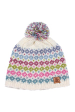 Load image into Gallery viewer, lusciousscarves Hats Pachamama Whitstable Bobble Beanie Cream
