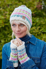 Load image into Gallery viewer, lusciousscarves Hats Pachamama Whitstable Bobble Beanie Cream
