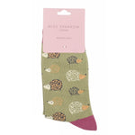 Load image into Gallery viewer, lusciousscarves Hedgehogs Bamboo Socks Ladies Miss Sparrow Green
