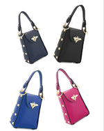 Load image into Gallery viewer, lusciousscarves Italian Leather Bee Bag with Studs
