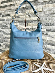 lusciousscarves Italian Leather Bucket Bag Shoulder and Crossbody with Tassel , 9 Colours available.