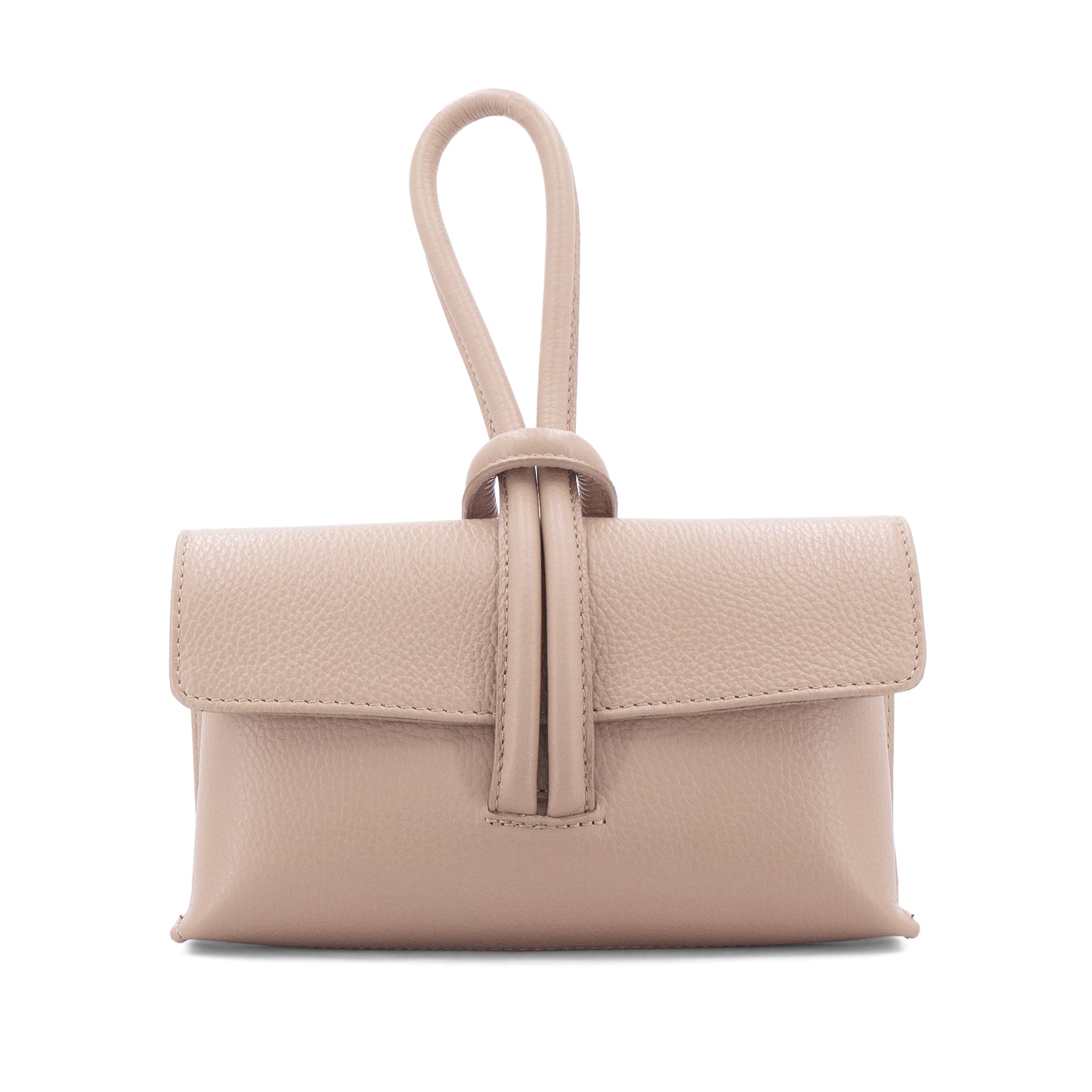 lusciousscarves Italian Leather Clutch Bag , Evening Bag with Loop Handle, Available in Colours