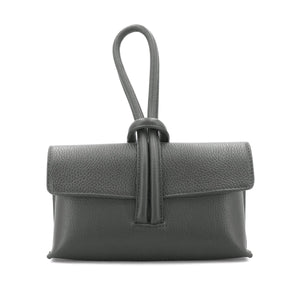 lusciousscarves Italian Leather Clutch Bag , Evening Bag with Loop Handle, Available in Colours