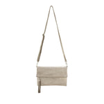 Load image into Gallery viewer, lusciousscarves Italian Leather Fold Over Clutch Bag with Tassel.
