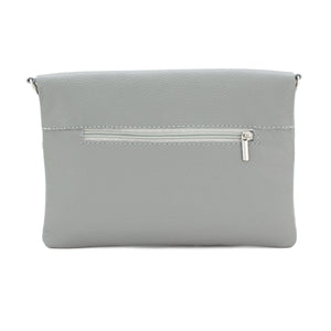 lusciousscarves Italian Leather Fold Over Clutch Bag with Tassel.