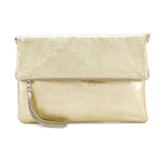 Load image into Gallery viewer, lusciousscarves Italian Leather Fold Over Clutch Bag with Tassel.
