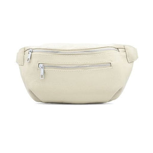 lusciousscarves Italian Leather Medium Size Sling Bag / Bum Bag with Clip On Zip Purse.