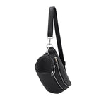 Load image into Gallery viewer, lusciousscarves Italian Leather Medium Size Sling Bag / Bum Bag with Clip On Zip Purse.
