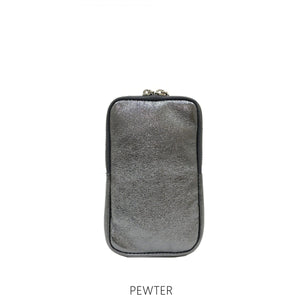 lusciousscarves Italian Leather Phone Pouch Crossbody Bag , Available in 20 Colours