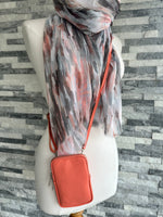 Load image into Gallery viewer, lusciousscarves Italian Leather Phone Pouch Crossbody Bag , Available in 20 Colours
