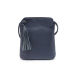 Load image into Gallery viewer, lusciousscarves Italian Leather Small Crossbody Bag / Handbag with Tassel , Available in 11 Colours.
