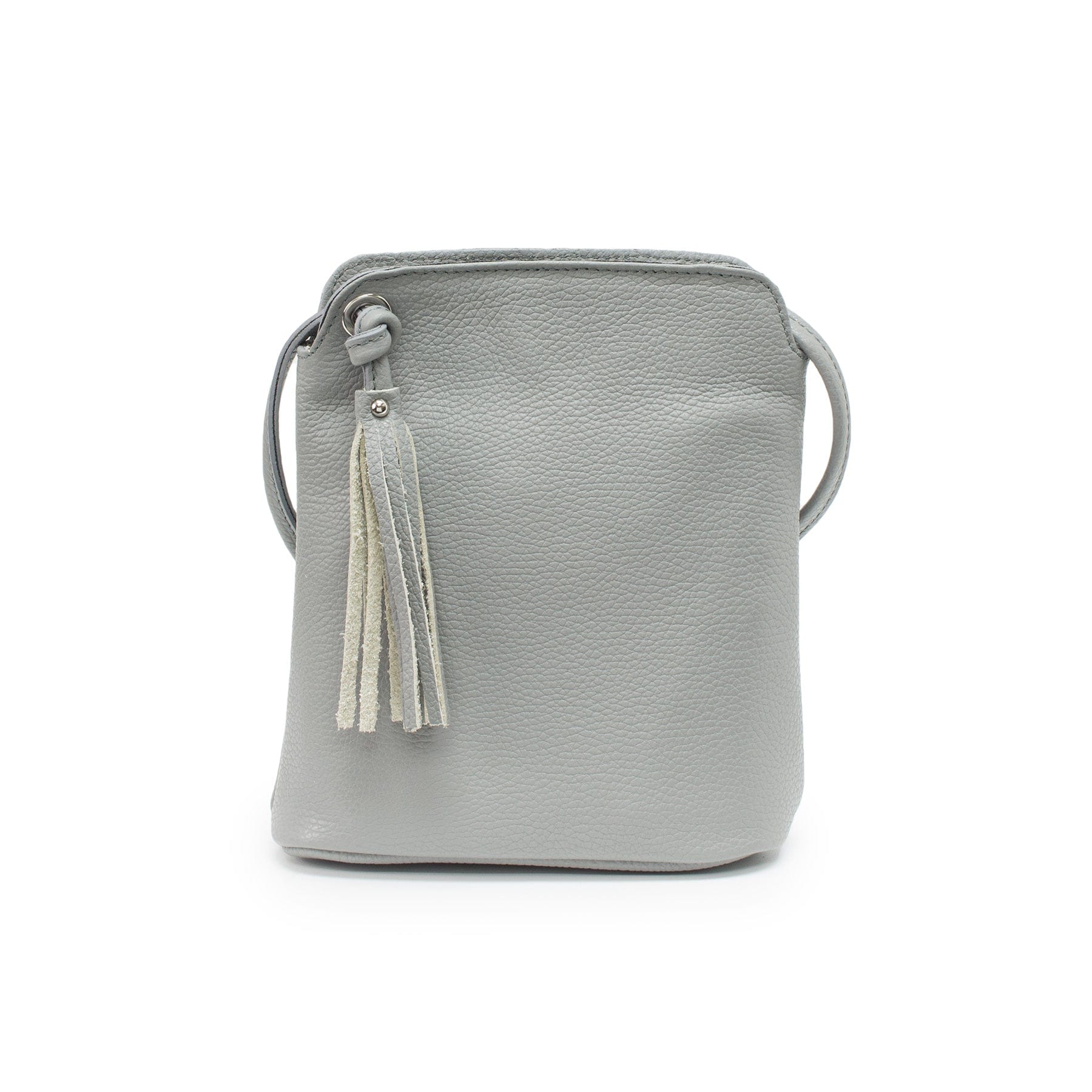 lusciousscarves Italian Leather Small Crossbody Bag / Handbag with Tassel , Available in 11 Colours.