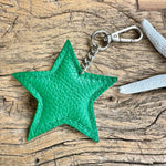 Load image into Gallery viewer, lusciousscarves Italian Leather Star Padded Keyring.
