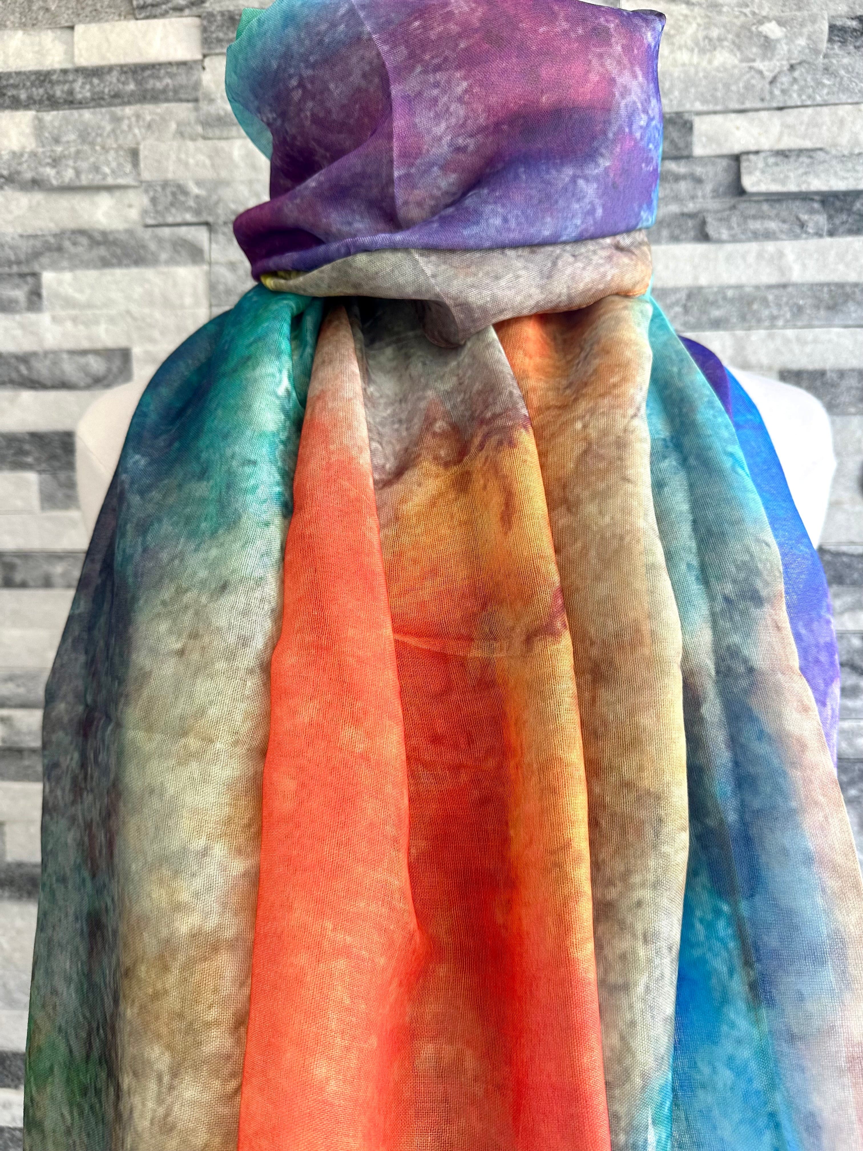 lusciousscarves Ladies Abstract Rainbow Scarf.