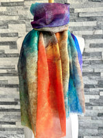 Load image into Gallery viewer, lusciousscarves Ladies Abstract Rainbow Scarf.
