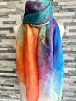 Load image into Gallery viewer, lusciousscarves Ladies Abstract Rainbow Scarf.
