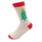 Load image into Gallery viewer, lusciousscarves Ladies Christmas Tree Design Bamboo Socks - Pale Grey
