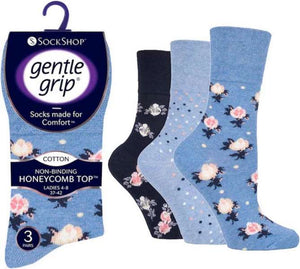 lusciousscarves Ladies Gentle Grip Non Binding Honey Comb Loose Top Socks UK 4-8 by Sock Shop