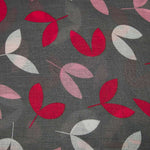 Load image into Gallery viewer, lusciousscarves Ladies Grey Scarf with Orange and Pink Leaves
