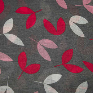 lusciousscarves Ladies Grey Scarf with Orange and Pink Leaves