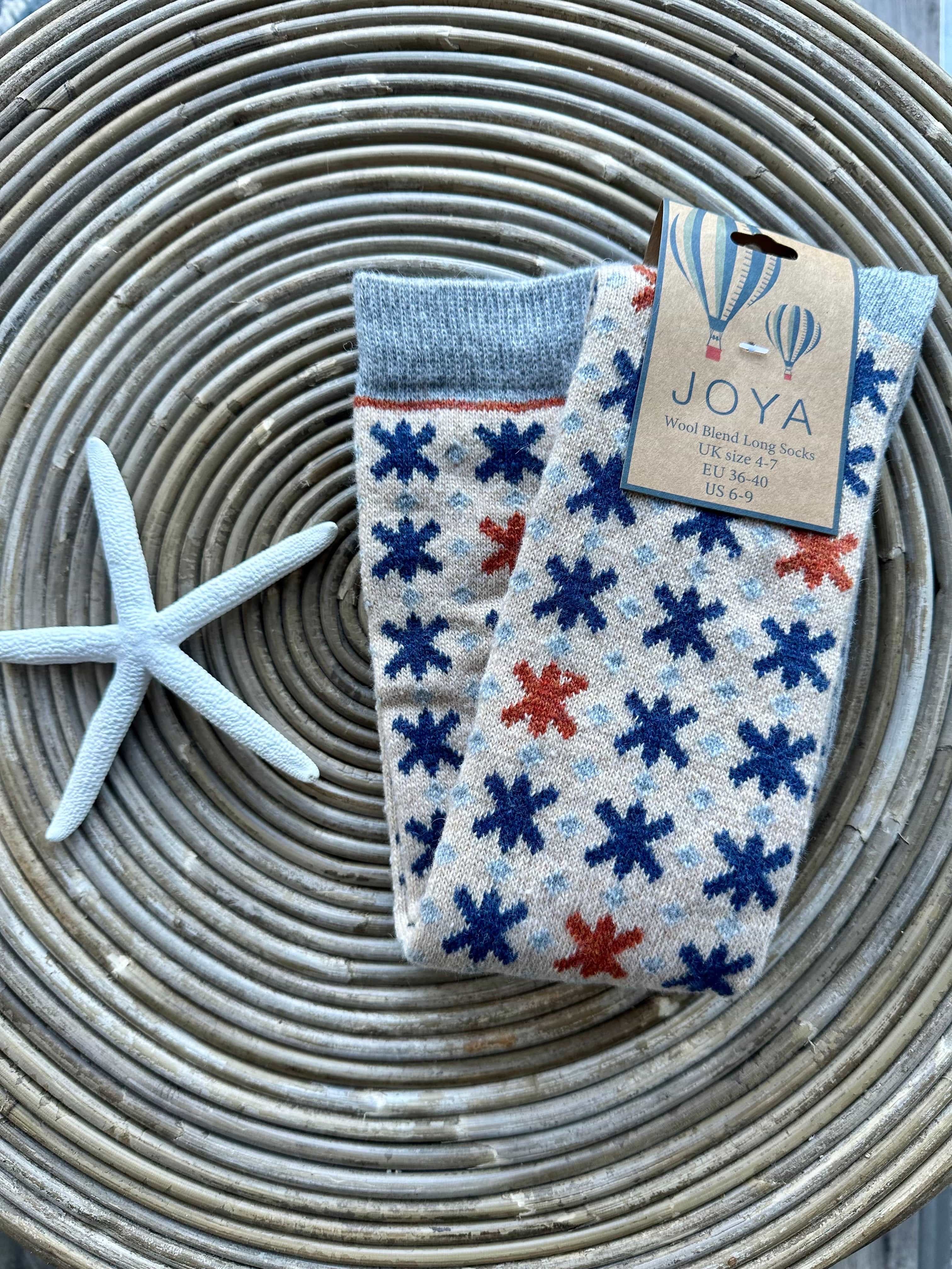 lusciousscarves Ladies Joya Long Knee Length Wool Blend Socks.