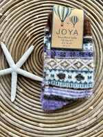 Load image into Gallery viewer, lusciousscarves Ladies Joya Purple and Brown Fluffy Wool Blend Socks size 4-7
