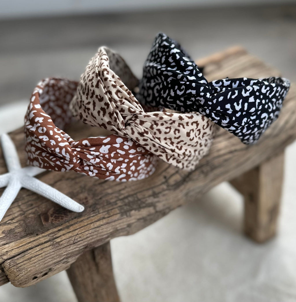 lusciousscarves Ladies Knotted Animal Print Headband