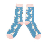 Load image into Gallery viewer, lusciousscarves Ladies Labradors Bamboo Socks, Miss Sparrow Blue
