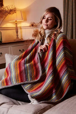 Load image into Gallery viewer, lusciousscarves Ladies Pachamama Seville Wrap , Hand Knitted , Fair Trade
