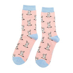Load image into Gallery viewer, lusciousscarves Ladies Peek a Boo Bunnies, Rabbits Bamboo Socks Miss Sparrow Pink
